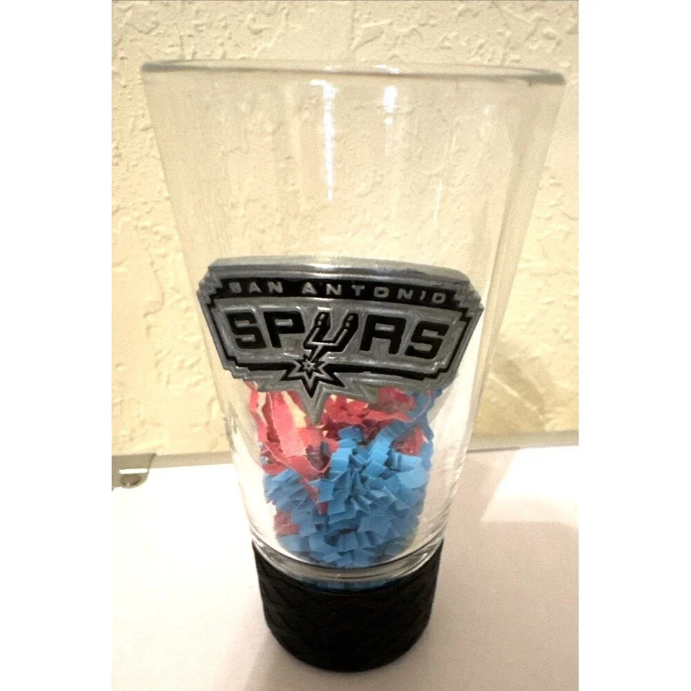 San Antonio Spurs NBA Team Logo Shot Glass NEW - great gift!